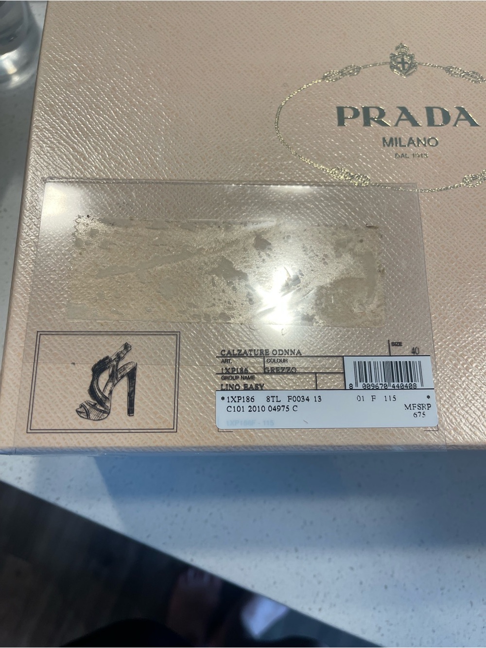 Prada rare taupe Frayed Cross-Strap Open-Toe Heel - Picture 3 of 4